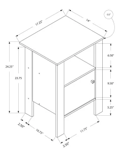 Table d'appoint - table de chevet blanc - Monarch