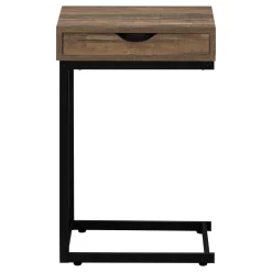 Table d'appoint en c - 1 tiroir de rangement traversant, rectangulaire - 25