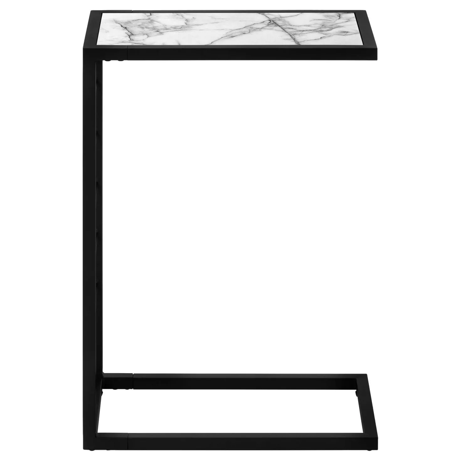 Table d'appoint en c - base avec motif de vagues, rectangulaire - 25"H - fau - Monarch
