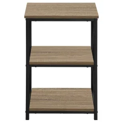 Table d'appoint, table de nuit - 3 niveaux, 2 tablettes, carré - 26