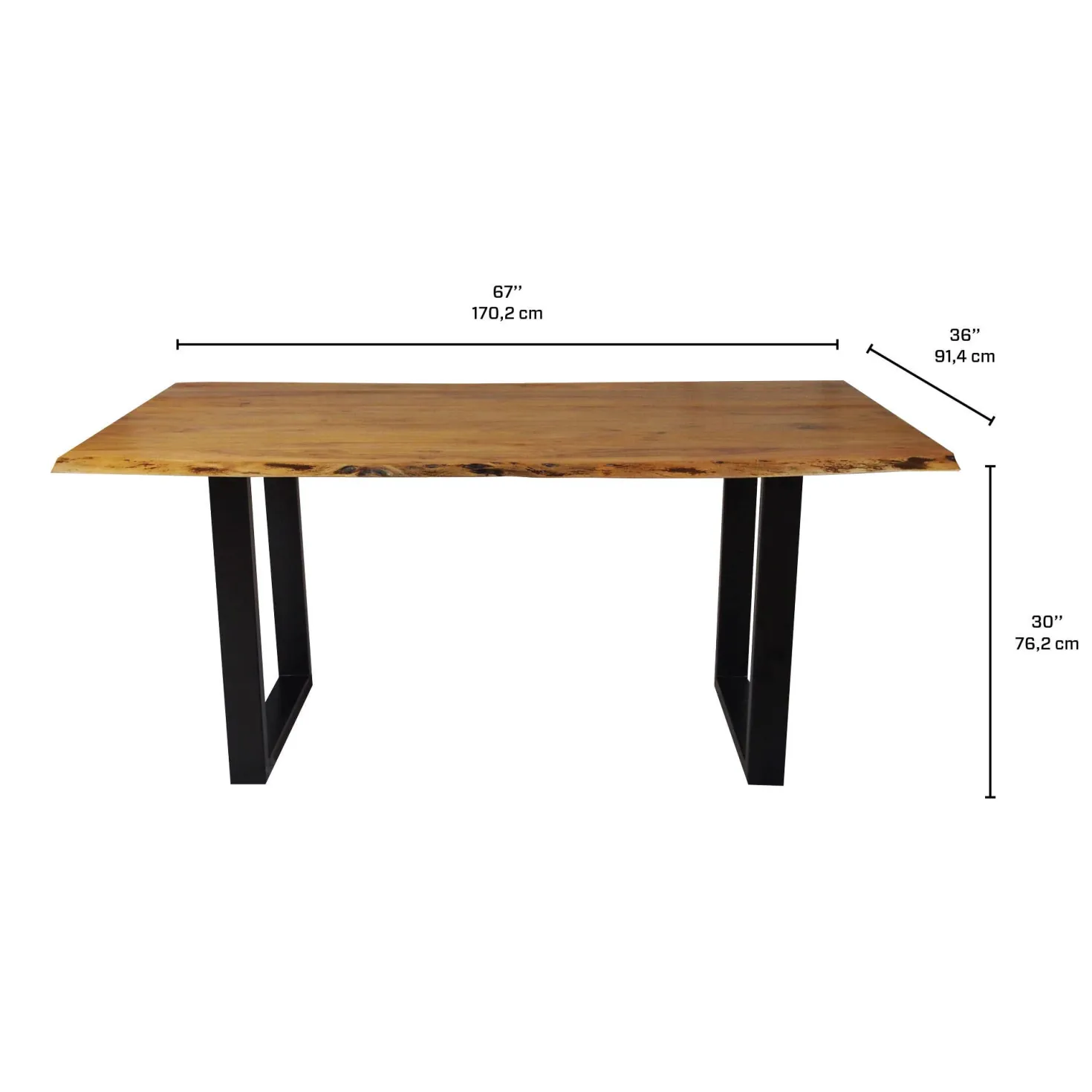 Table de 67" avec 4 chaises - noir