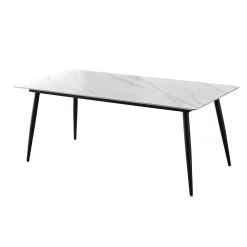 Table en pierre sintérisée avec 6 chaises