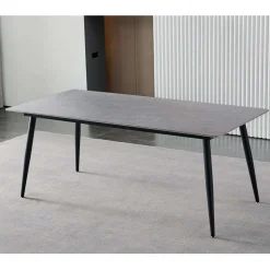 Table en pierre sintérisée avec 6 chaises