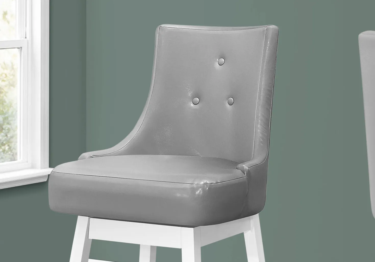 Tabouret de bar - ensemble de 2, pivotant, dossier capitonné, rembourré /h