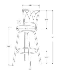 Tabouret de bar - 2mcx, 43