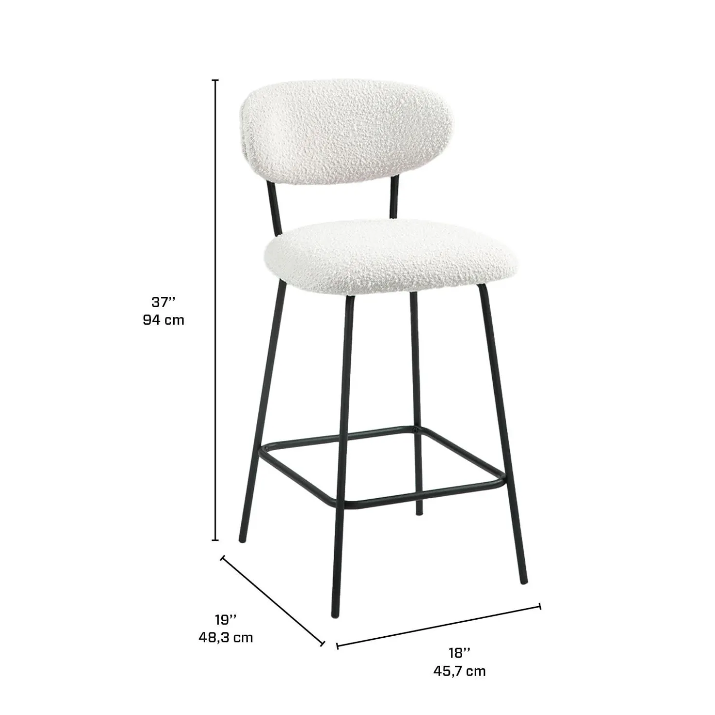 Tabourets (bte de 2) - blanc