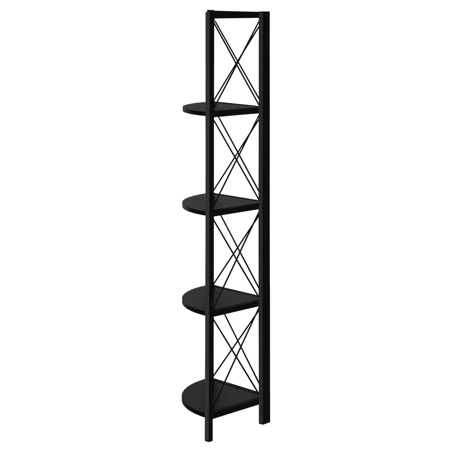Étagère - 60"H, noir, métal noir en coin - Monarch