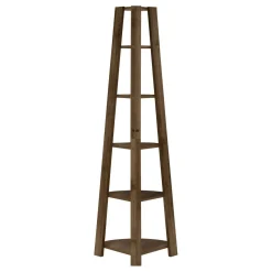 Étagère - 72"H, noyer foncé en coin - Monarch