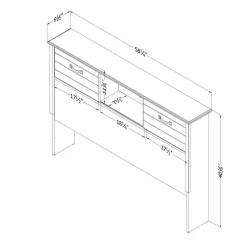 Tête de lit biblio double 54'' - South Shore
