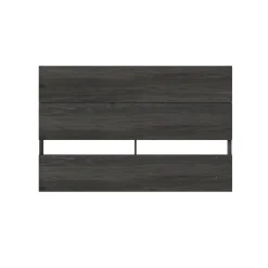 Tête de lit double effet de planches, gris écorce - Nexera